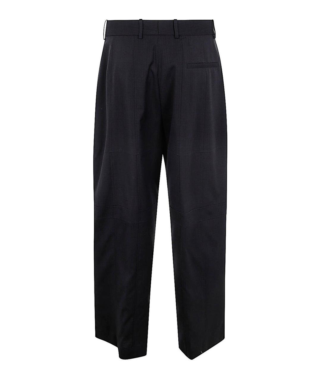 JIL SANDER Серые шерстяные повседневные брюки, фото 2