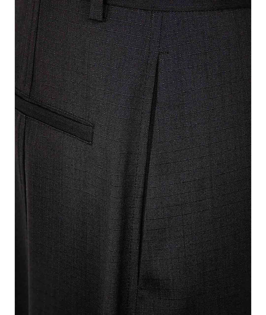 JIL SANDER Серые шерстяные повседневные брюки, фото 3