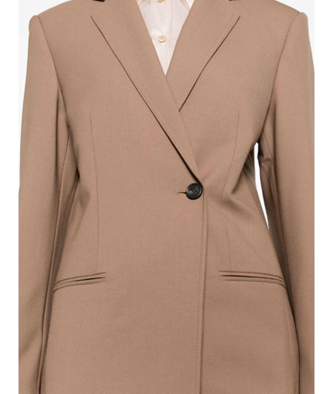 HELMUT LANG Коричневый полиэстеровый жакет/пиджак, фото 5