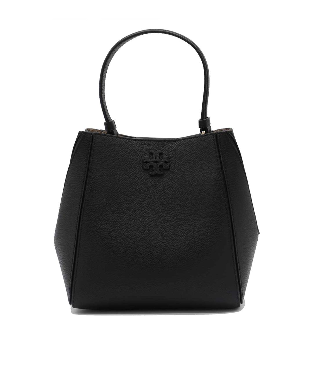 TORY BURCH Черная кожаная сумка тоут, фото 1