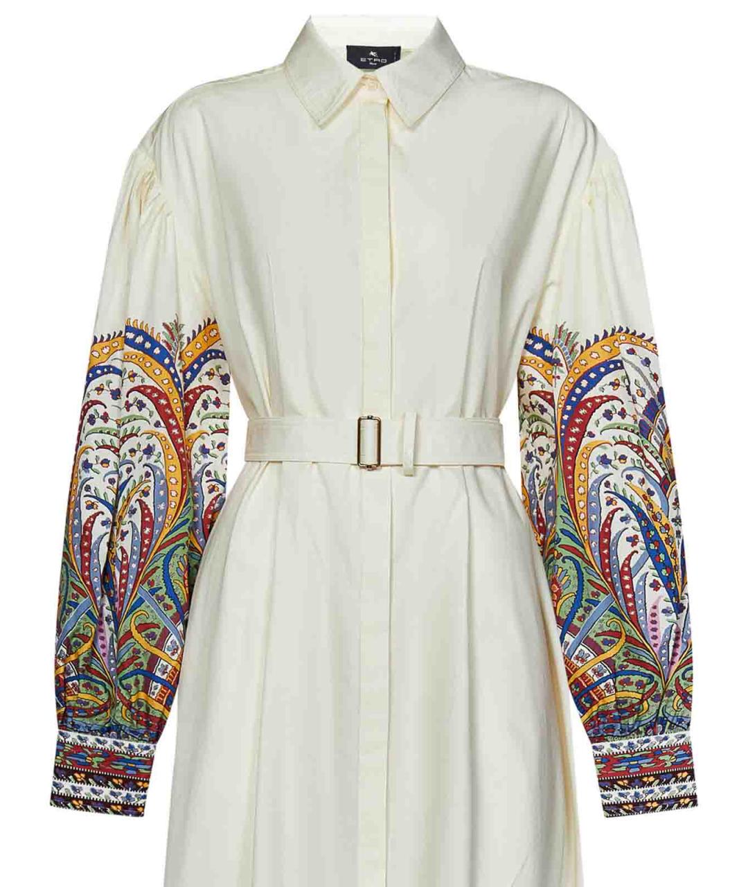ETRO Белое хлопковое платье, фото 3