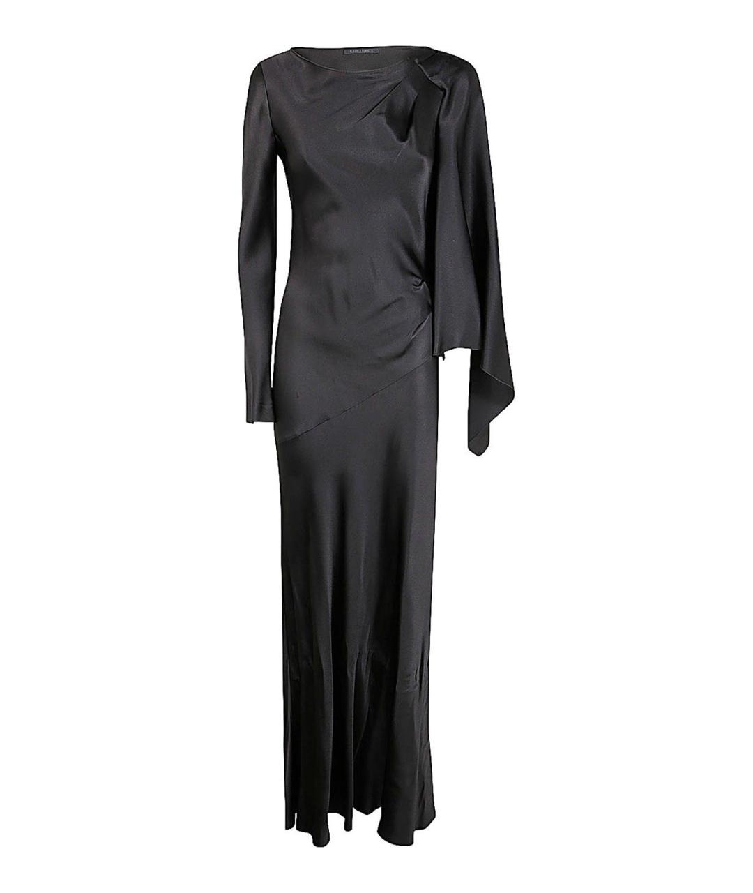 ALBERTA FERRETTI Черное шелковое вечернее платье, фото 1