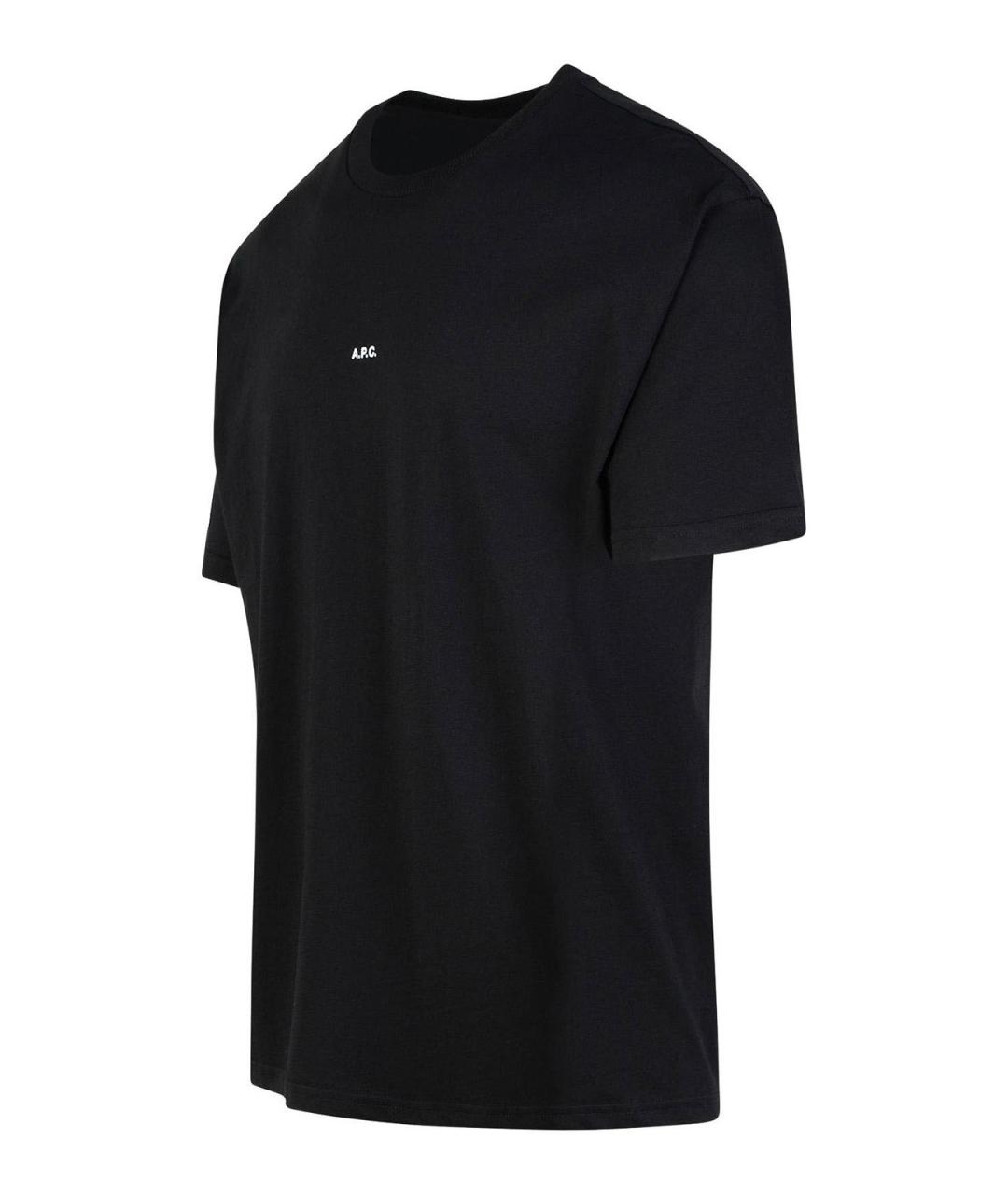 A.P.C. Черная хлопковая футболка, фото 3
