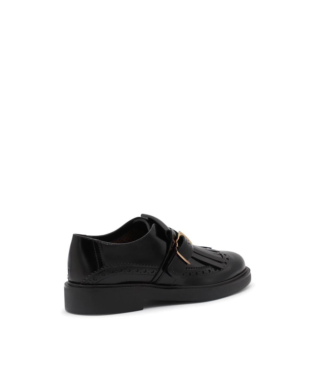 TOD'S Черные кожаные лоферы, фото 3