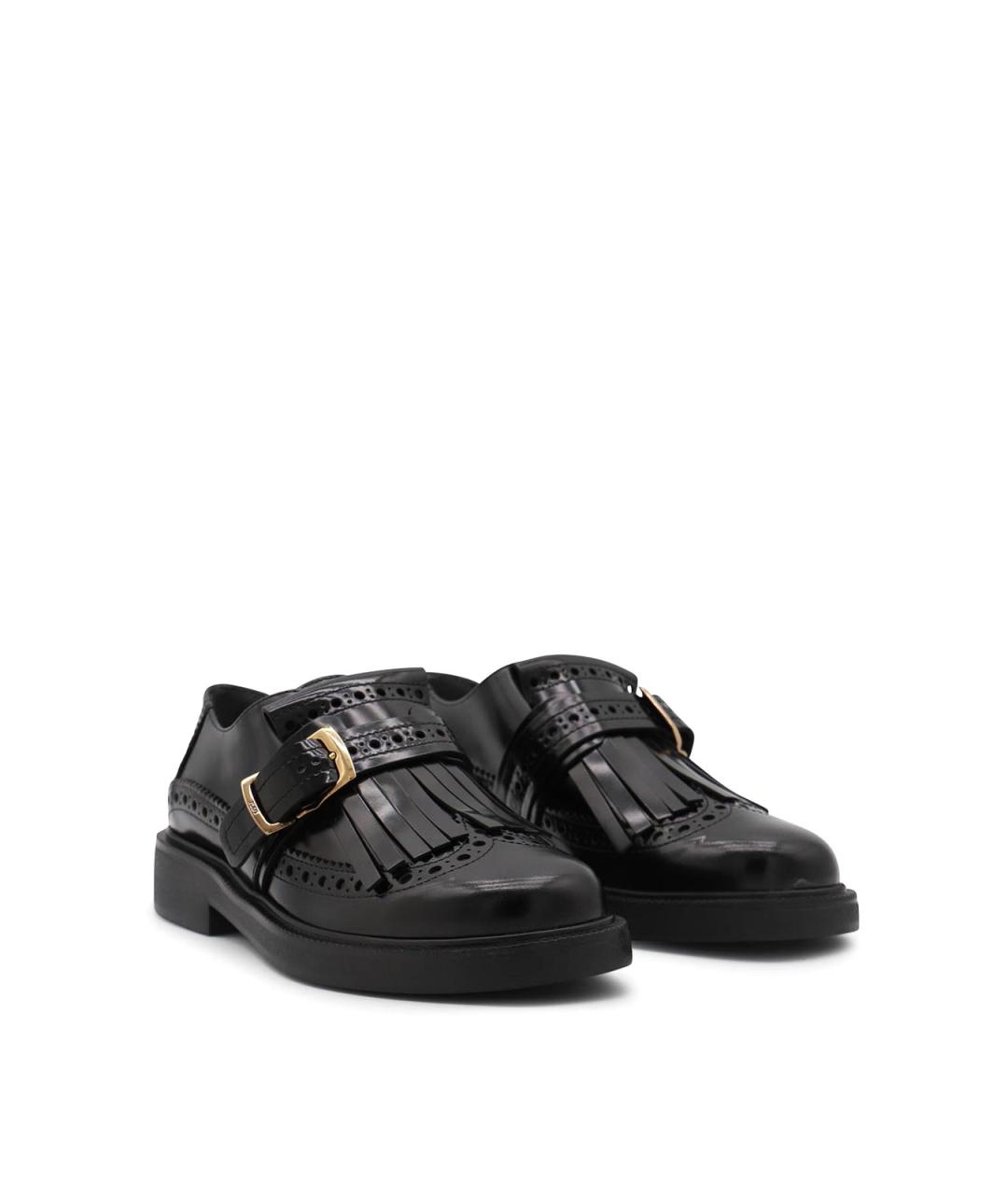 TOD'S Черные кожаные лоферы, фото 2