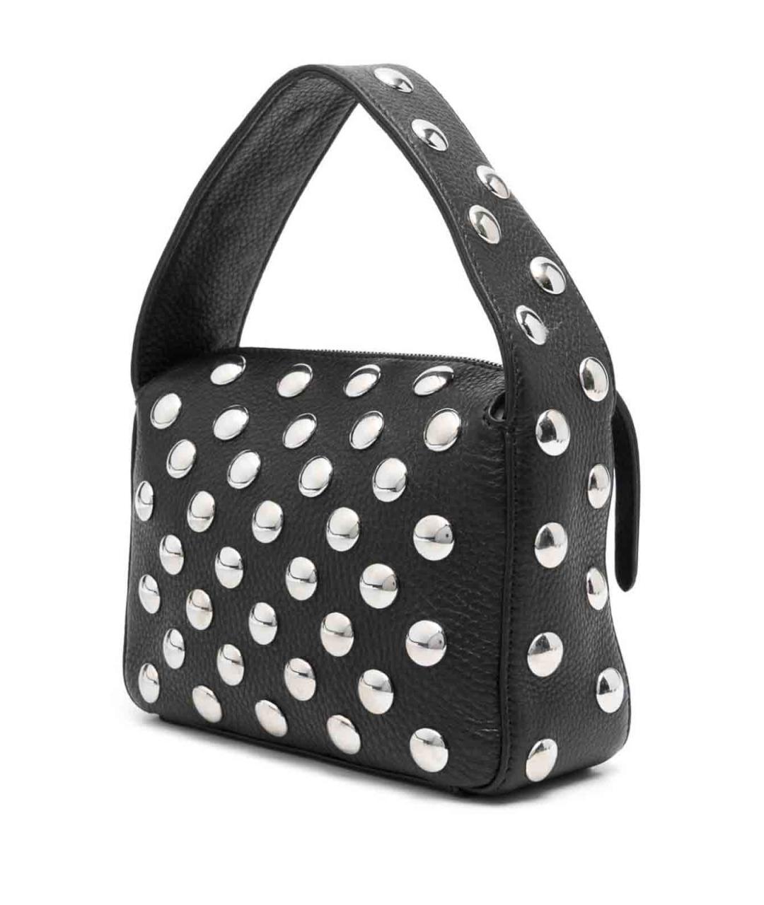 KHAITE Черная кожаная сумка с короткими ручками, фото 4