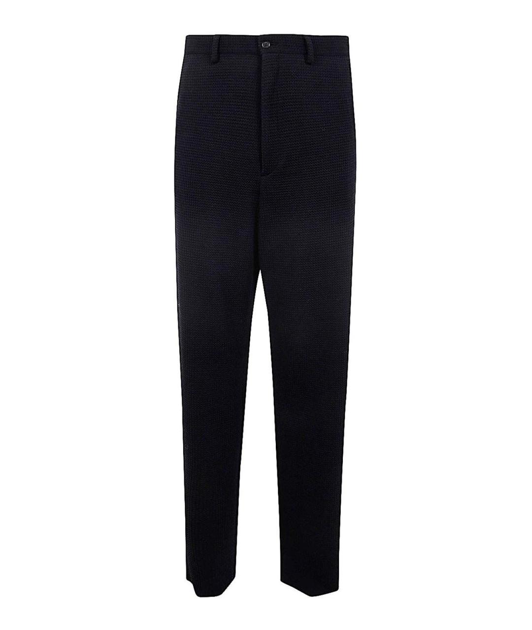 GIORGIO ARMANI Синие шерстяные повседневные брюки, фото 1