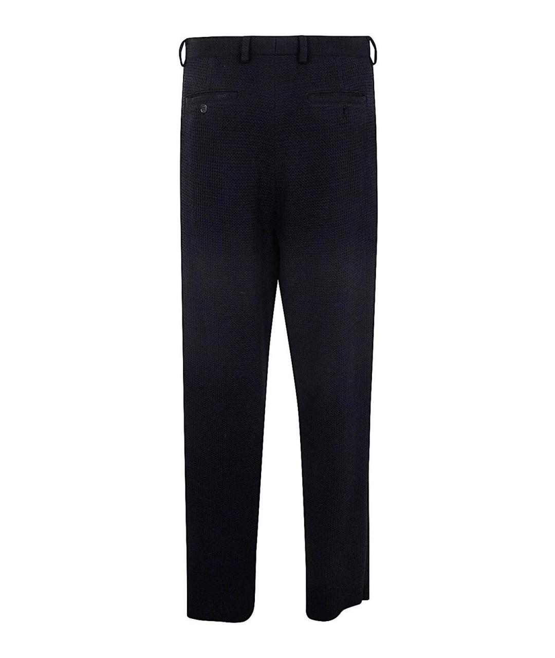 GIORGIO ARMANI Синие шерстяные повседневные брюки, фото 2