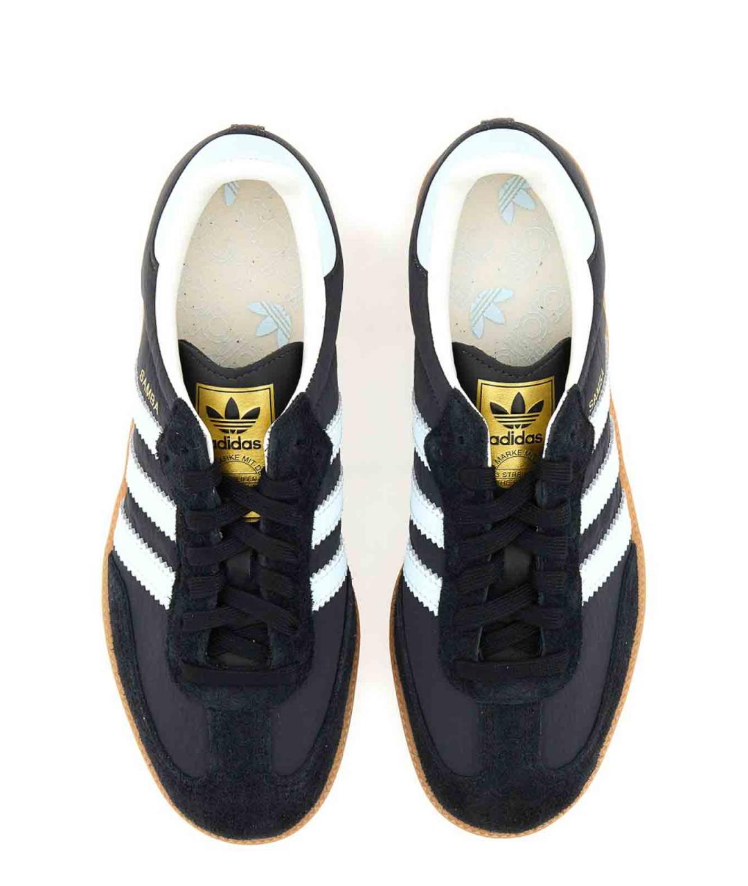 ADIDAS Черные кожаные кроссовки, фото 5
