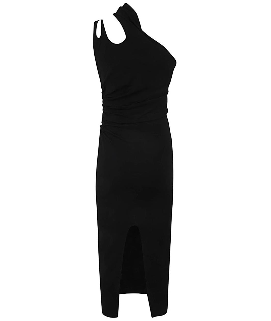 MUGLER Черное вискозное повседневное платье, фото 3