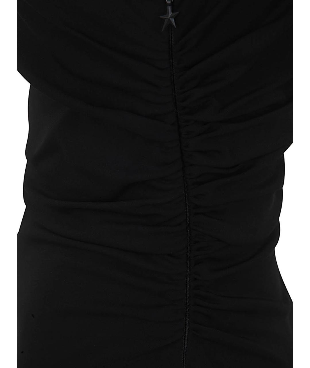 MUGLER Черное вискозное повседневное платье, фото 4