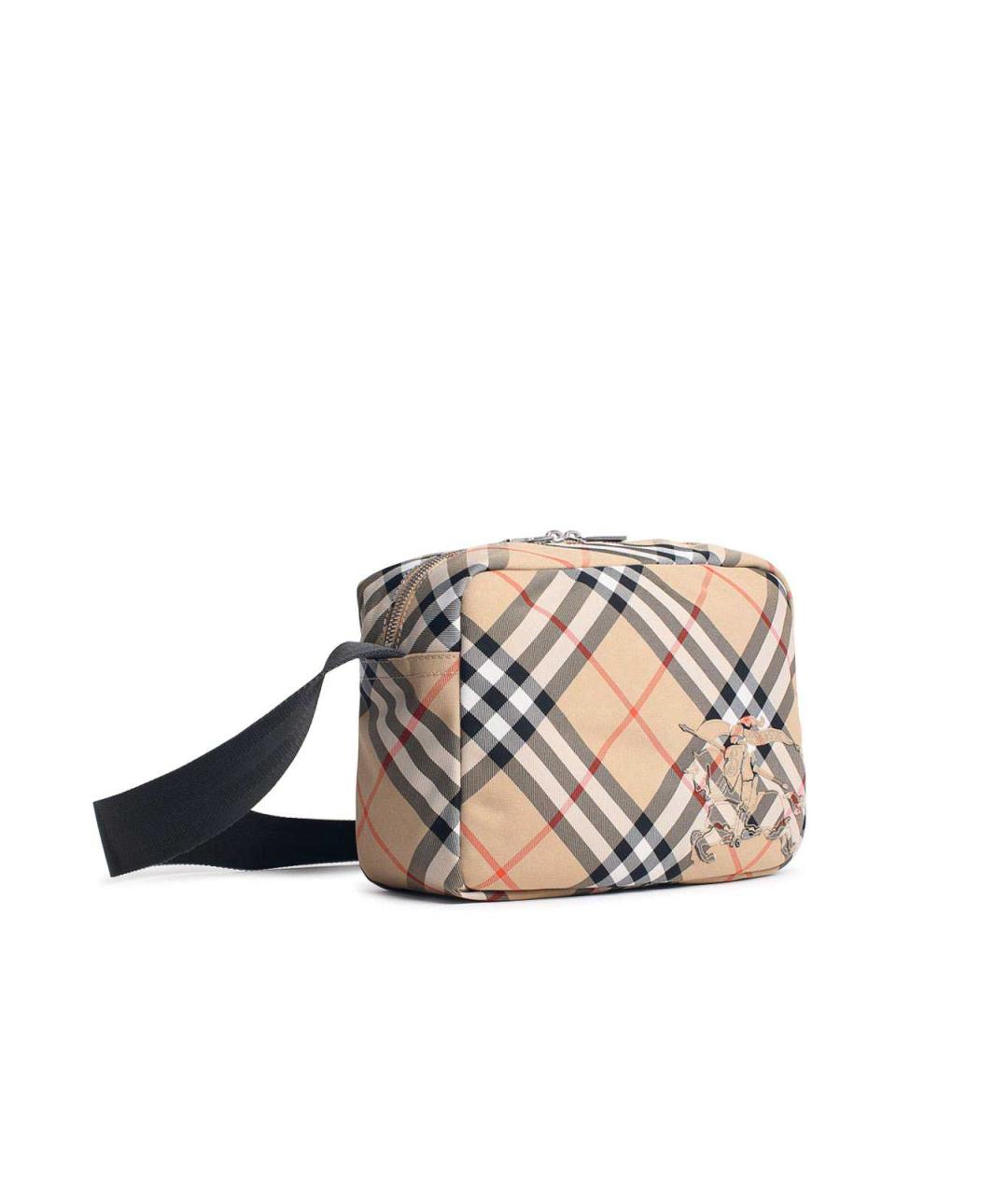 BURBERRY Бежевая тканевая сумка на плечо, фото 2
