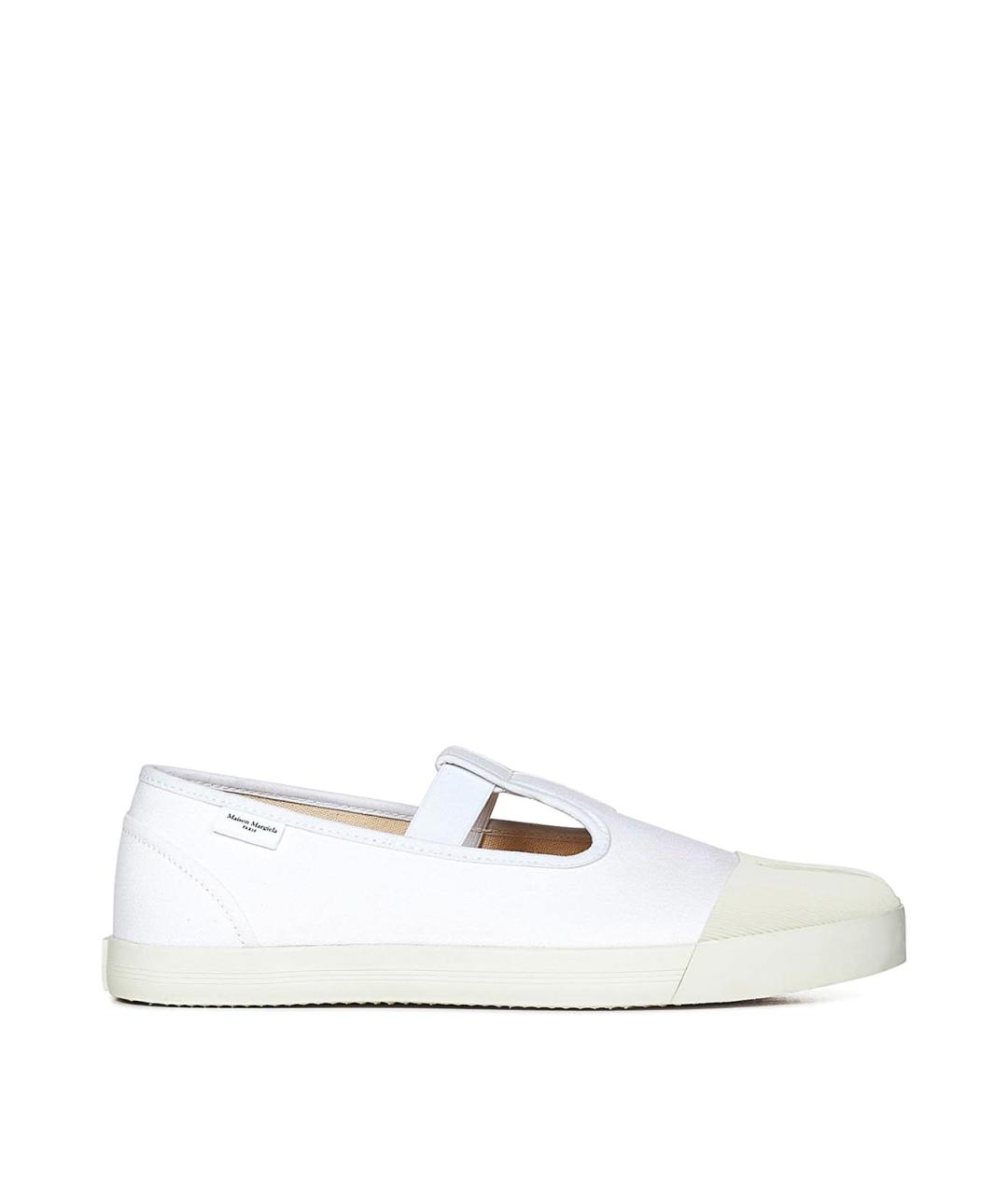 MAISON MARGIELA Белые текстильные низкие кроссовки / кеды, фото 1