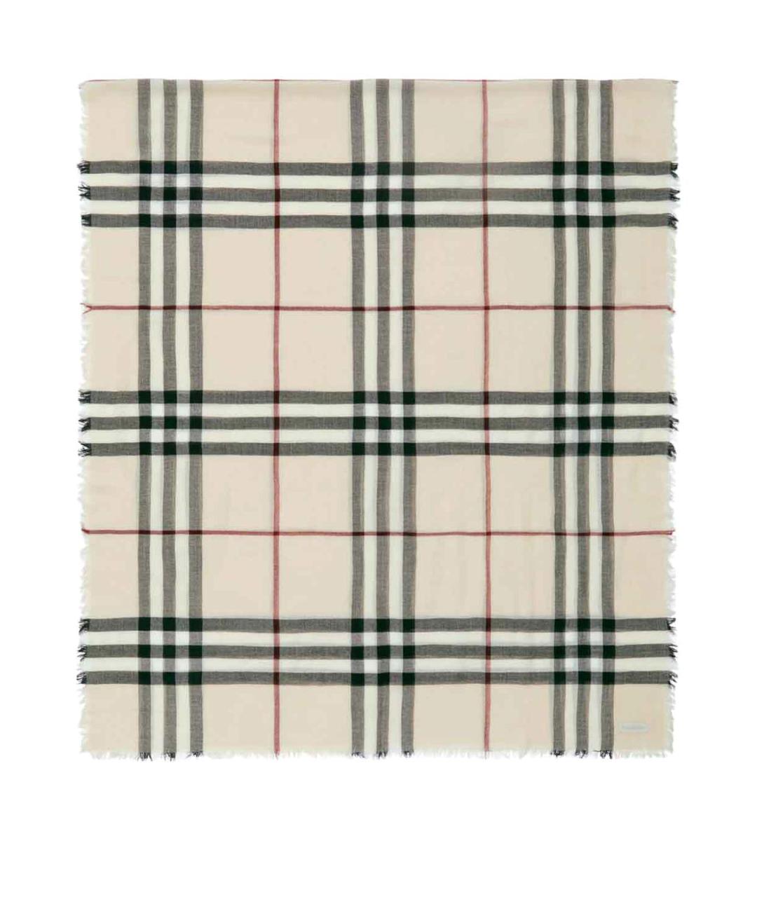 BURBERRY Бежевый шерстяной шарф, фото 1