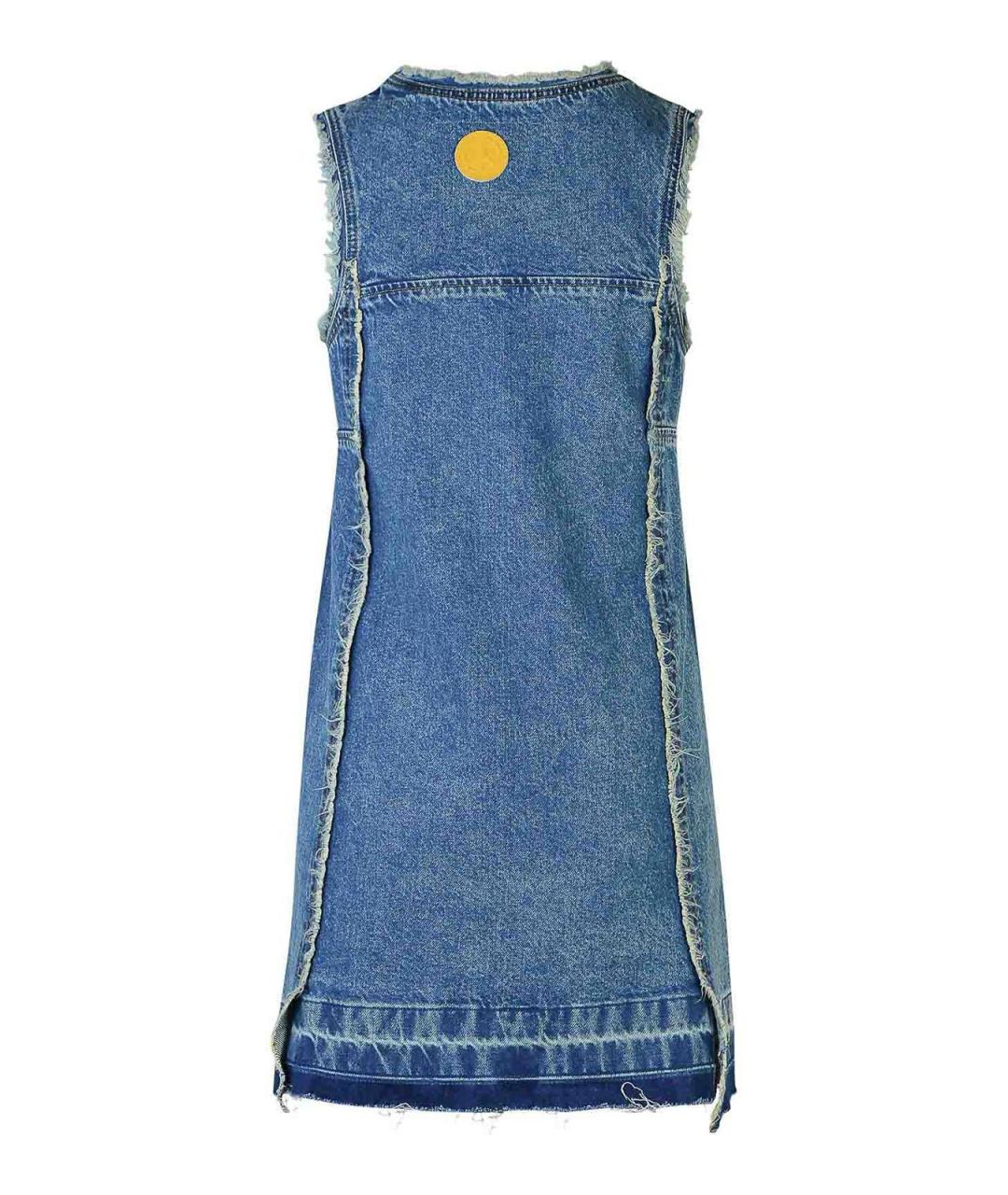 MOSCHINO JEANS Синее полиэстеровое повседневное платье, фото 2