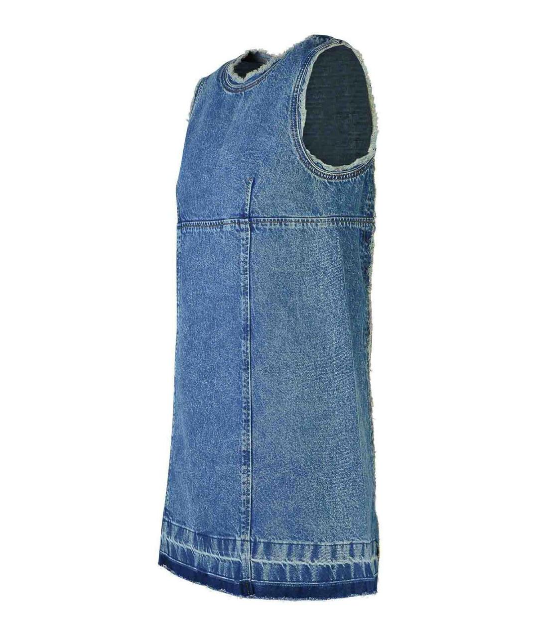 MOSCHINO JEANS Синее полиэстеровое повседневное платье, фото 3