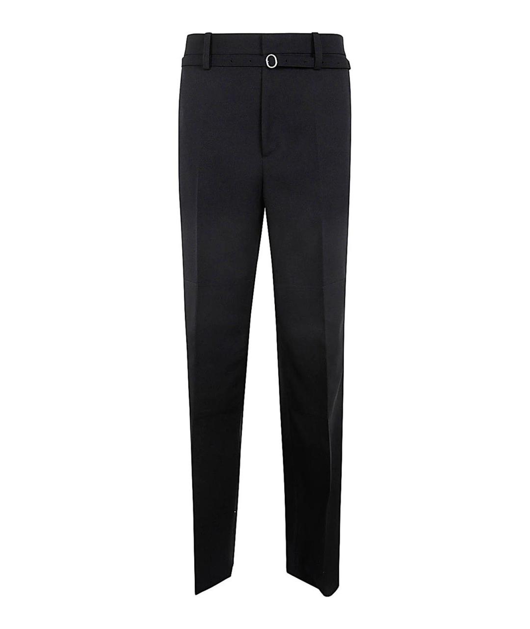 JIL SANDER Черные полиэстеровые классические брюки, фото 1
