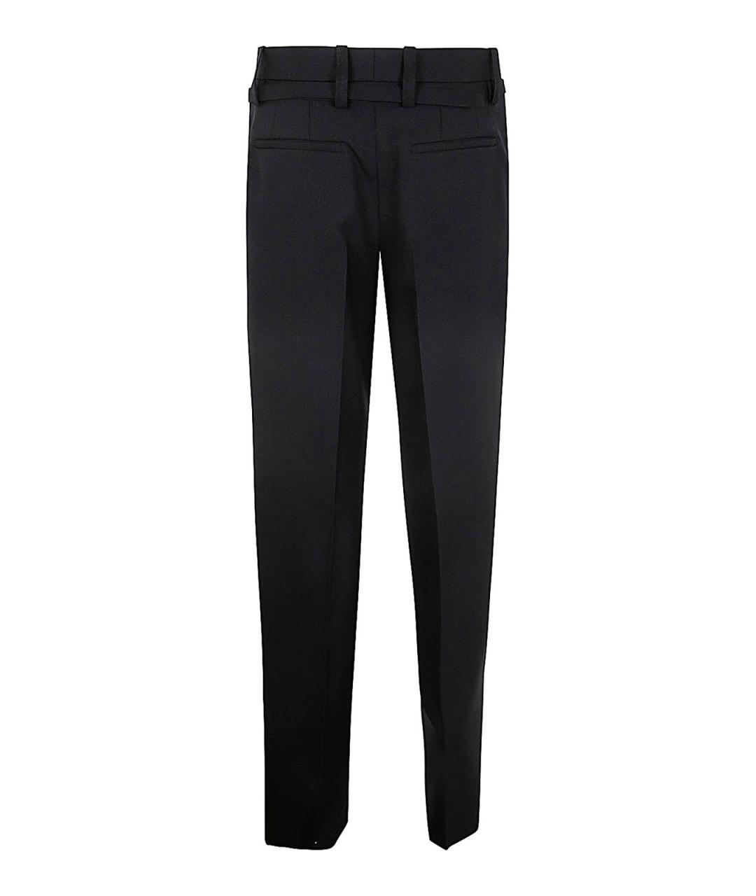 JIL SANDER Черные полиэстеровые классические брюки, фото 2