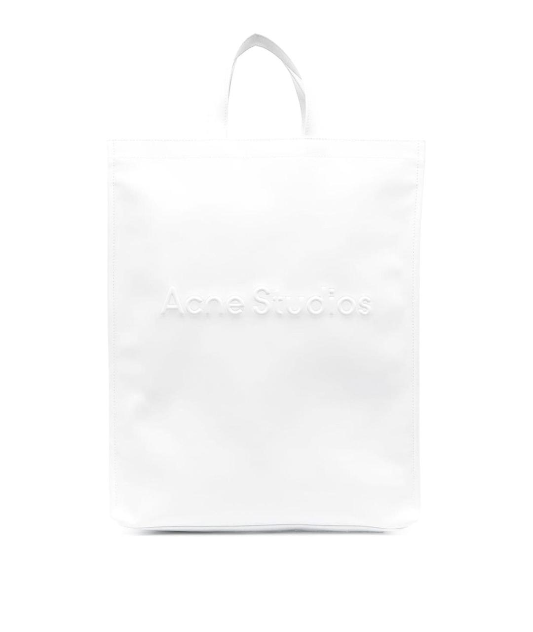ACNE STUDIOS Белая хлопковая сумка тоут, фото 1