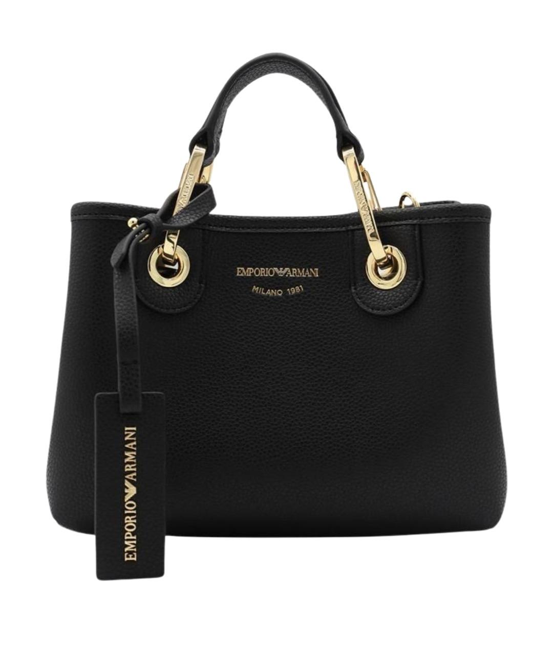 EMPORIO ARMANI Черная сумка тоут, фото 1