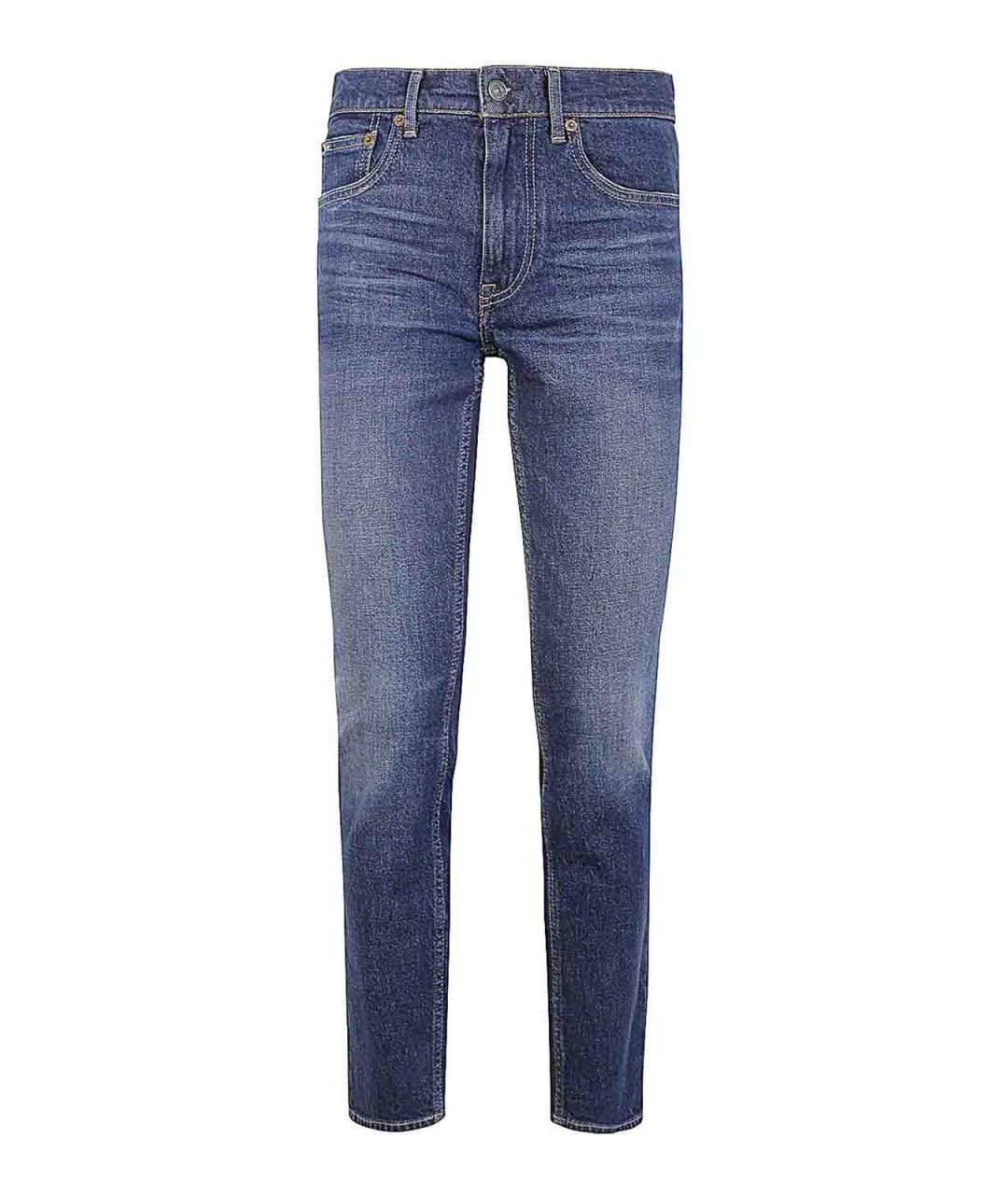 POLO RALPH LAUREN Синие хлопковые джинсы слим, фото 1