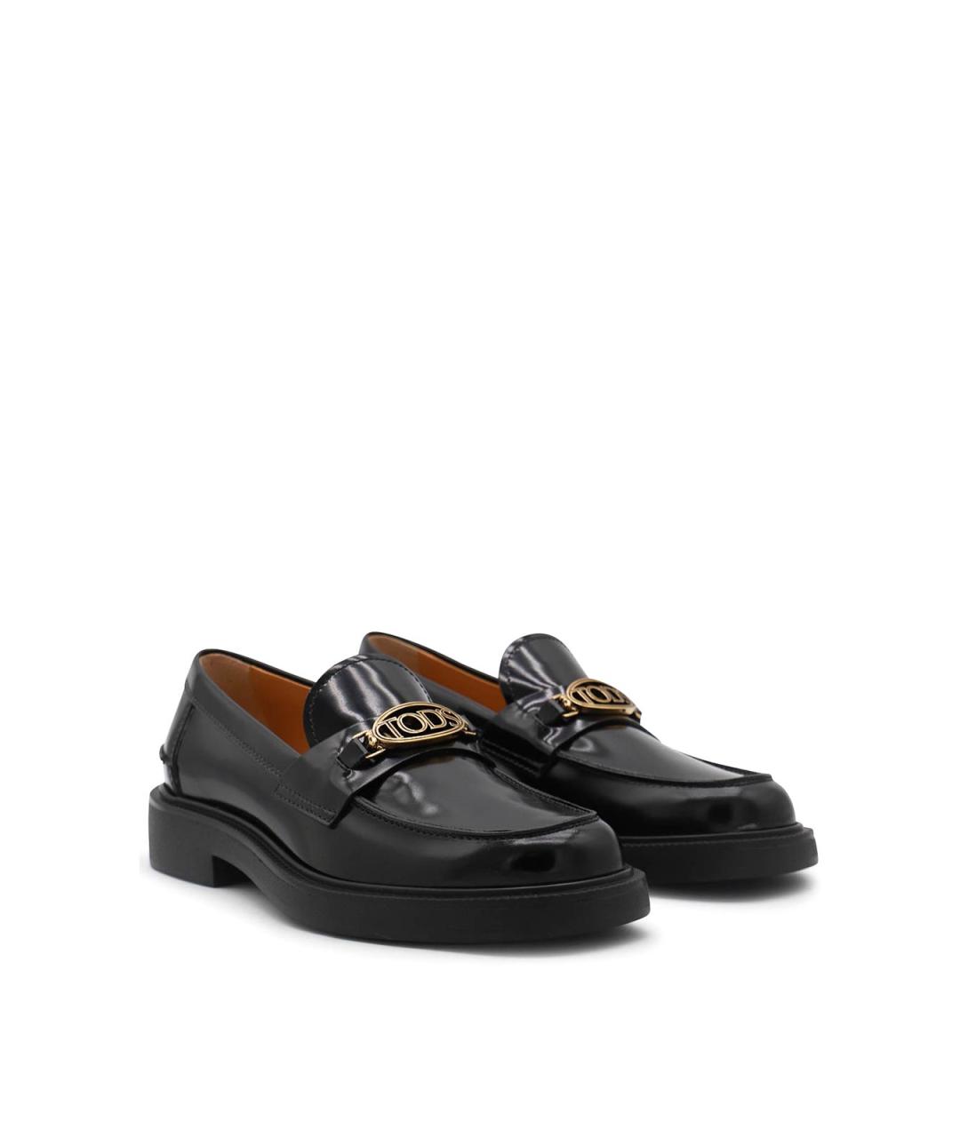 TOD'S Черные кожаные лоферы, фото 2