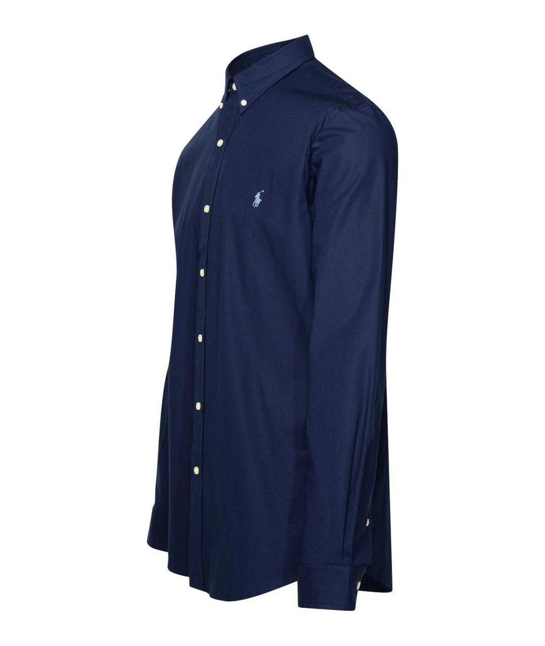 POLO RALPH LAUREN Синяя хлопковая классическая рубашка, фото 3