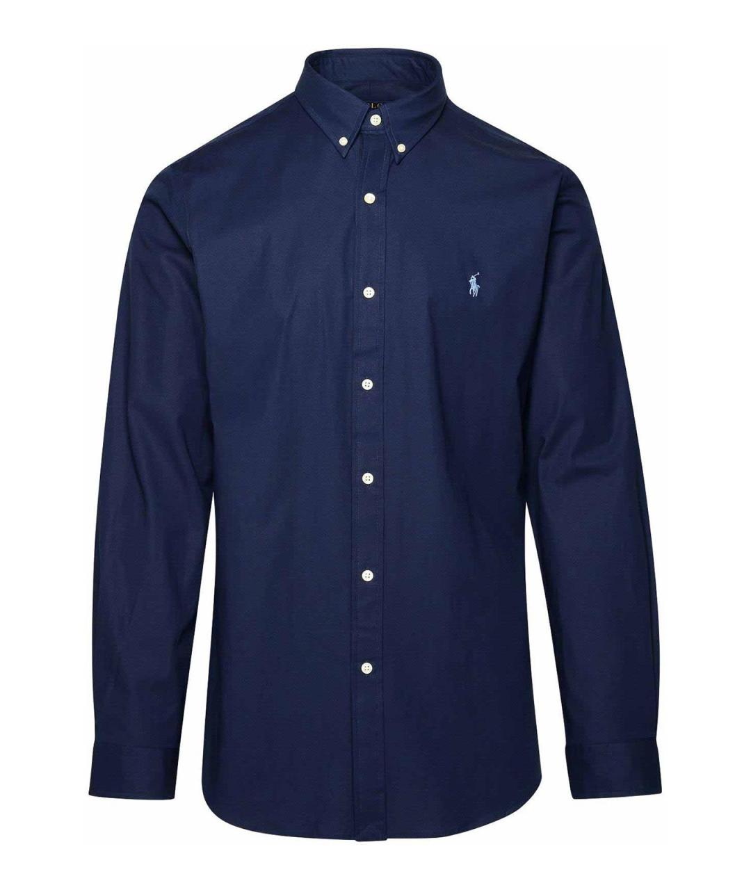 POLO RALPH LAUREN Синяя хлопковая классическая рубашка, фото 1