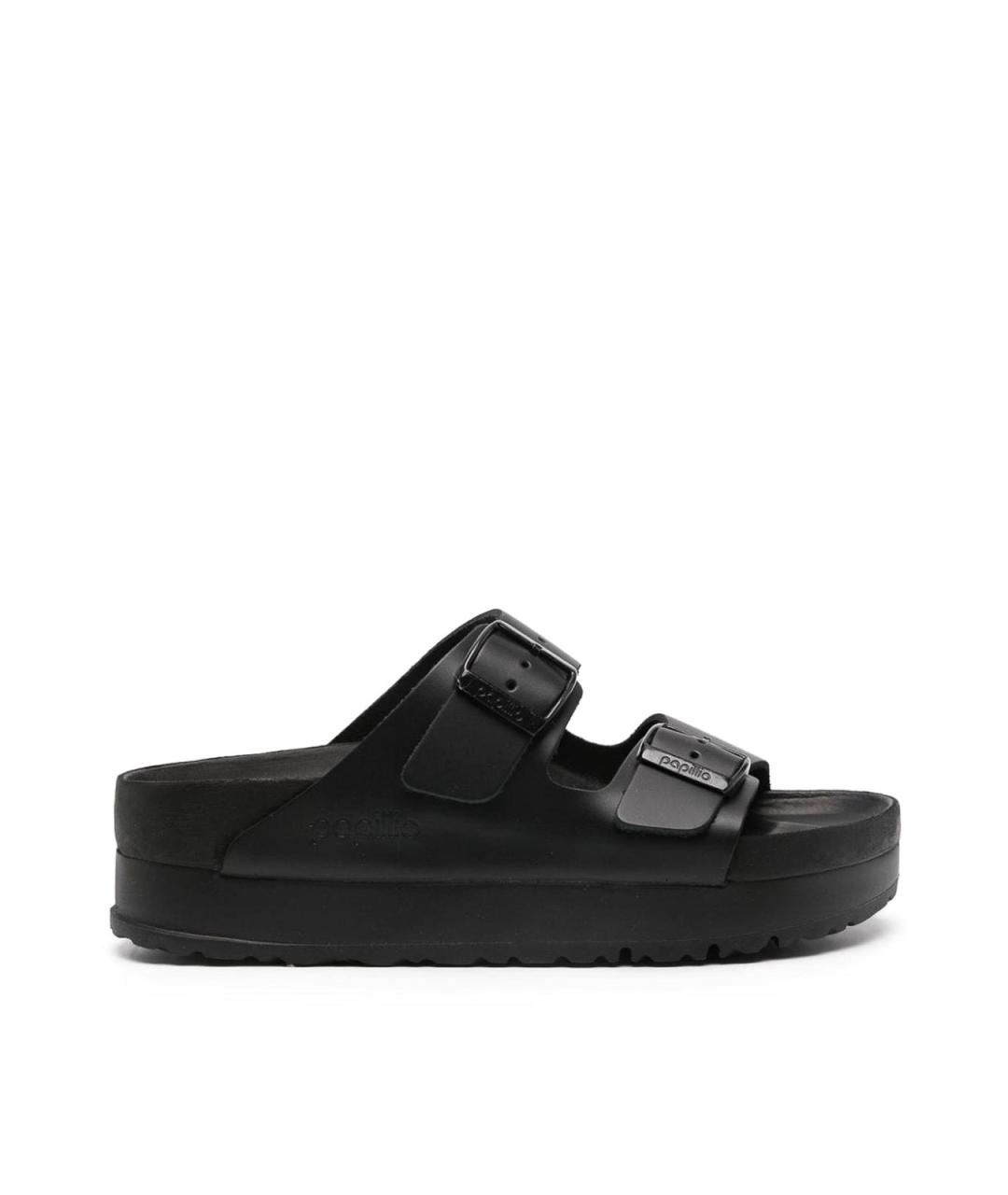 BIRKENSTOCK Черные кожаные сандалии, фото 1