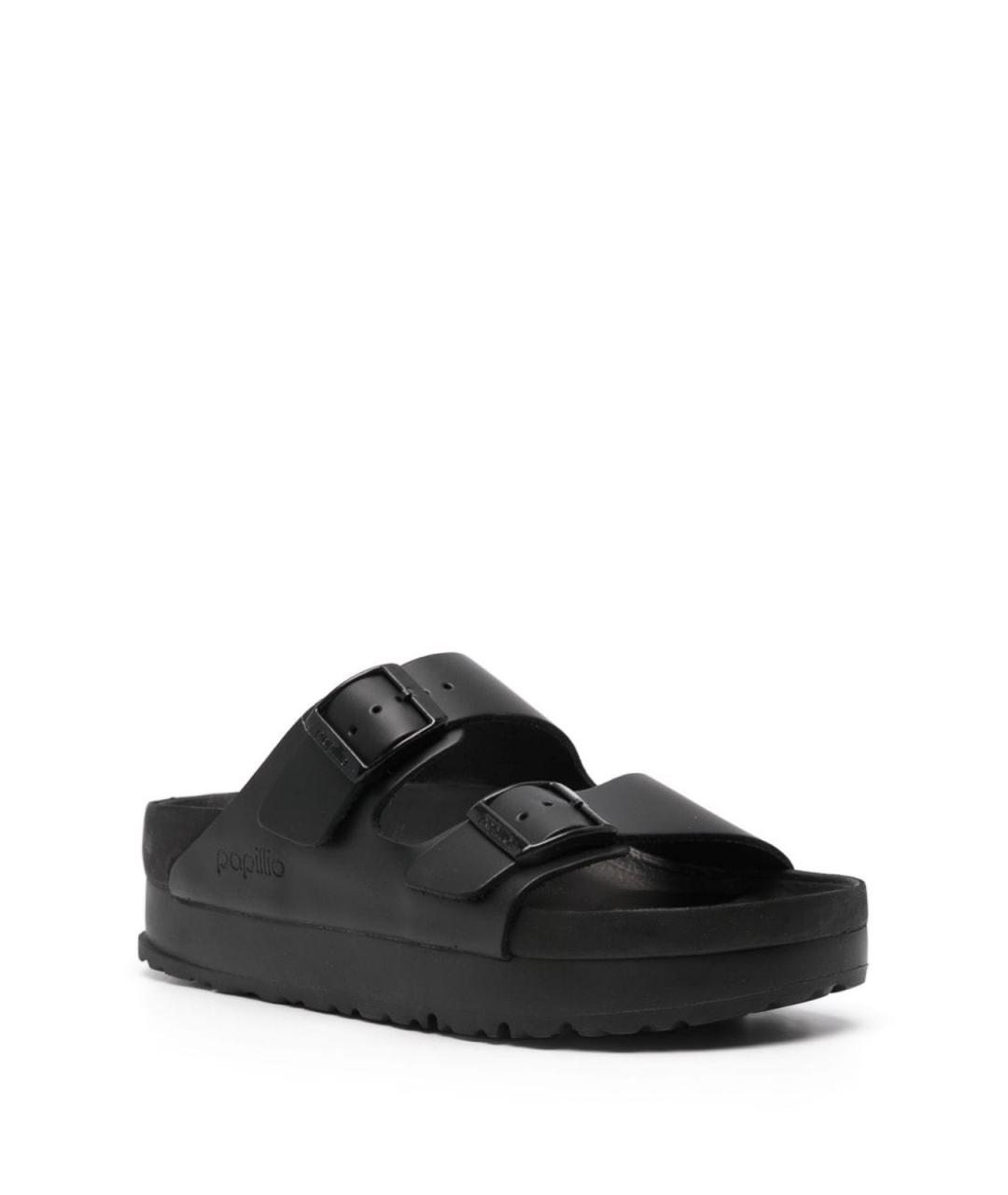 BIRKENSTOCK Черные кожаные сандалии, фото 2