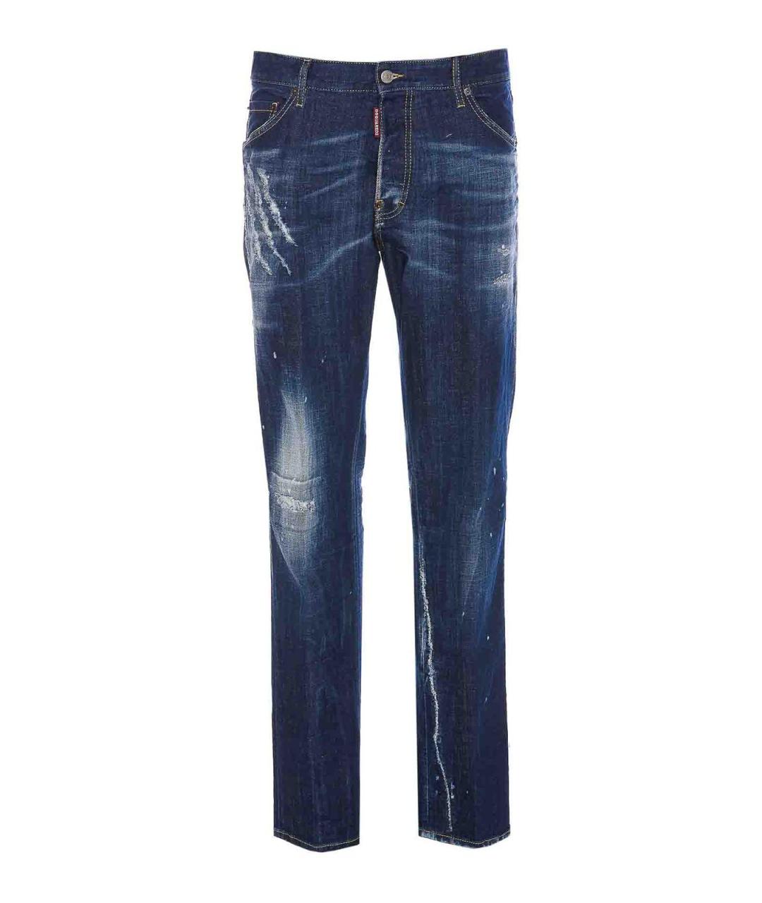 DSQUARED2 Синие хлопковые джинсы скинни, фото 1