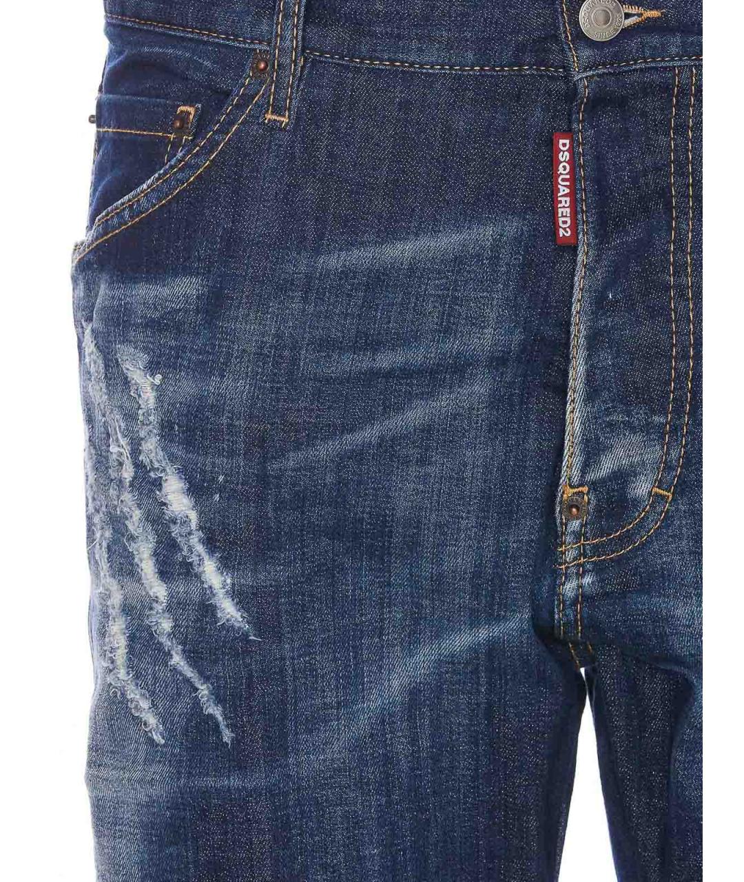 DSQUARED2 Синие хлопковые джинсы скинни, фото 4