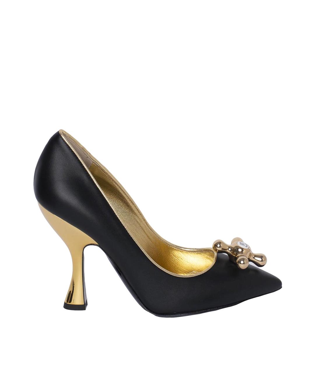 MOSCHINO Черные кожаные туфли, фото 1