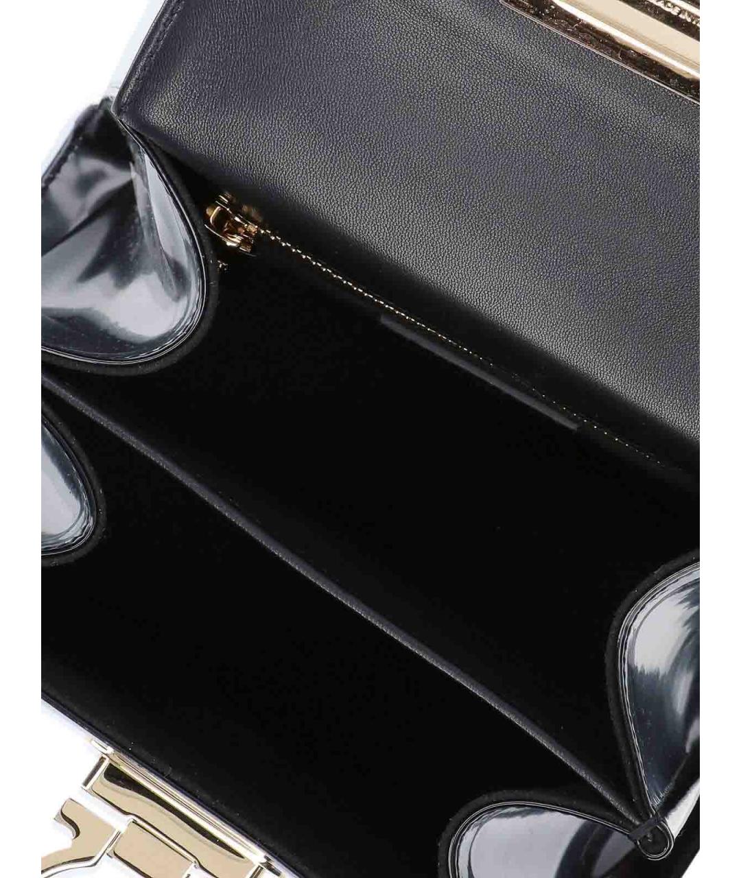 FERRAGAMO Черная кожаная сумка тоут, фото 4