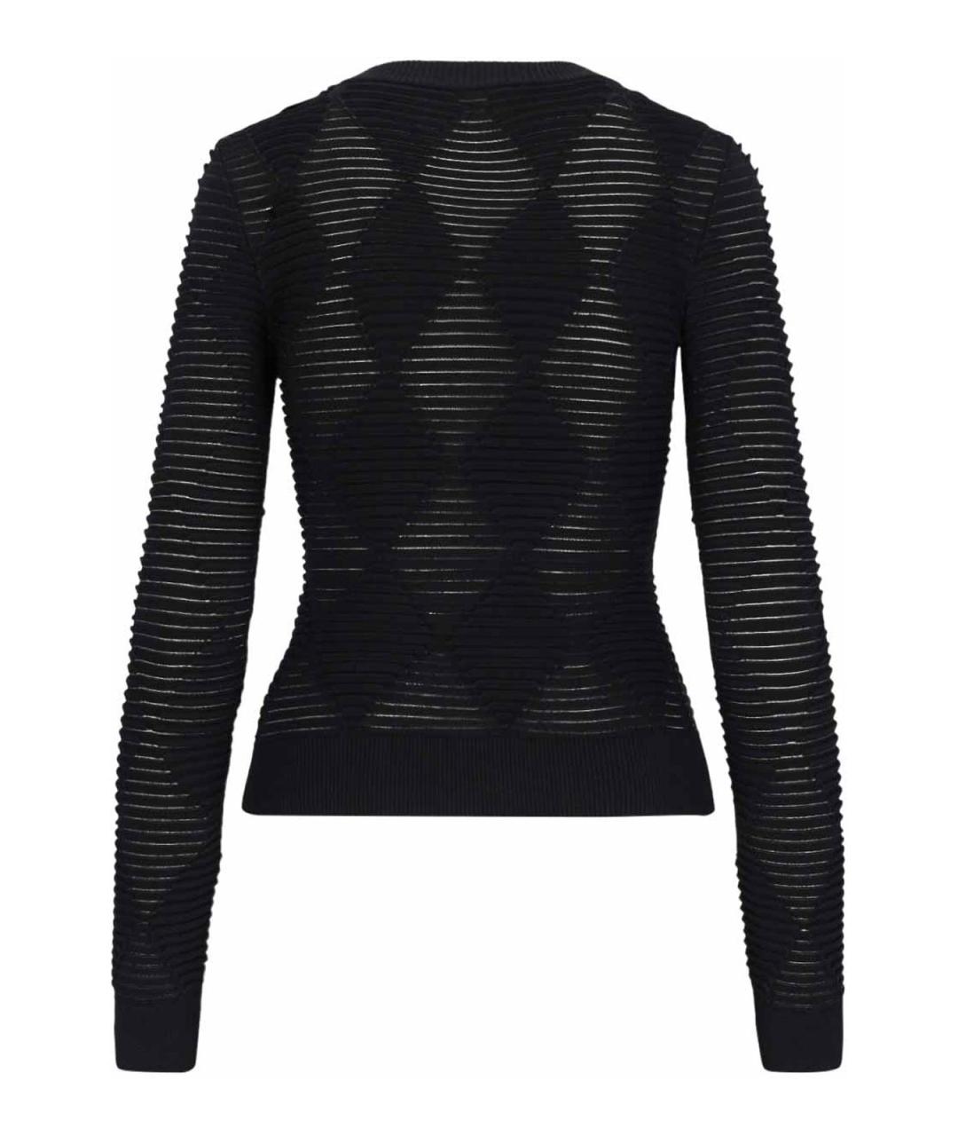 BALMAIN Черный полиэстеровый джемпер / свитер, фото 2