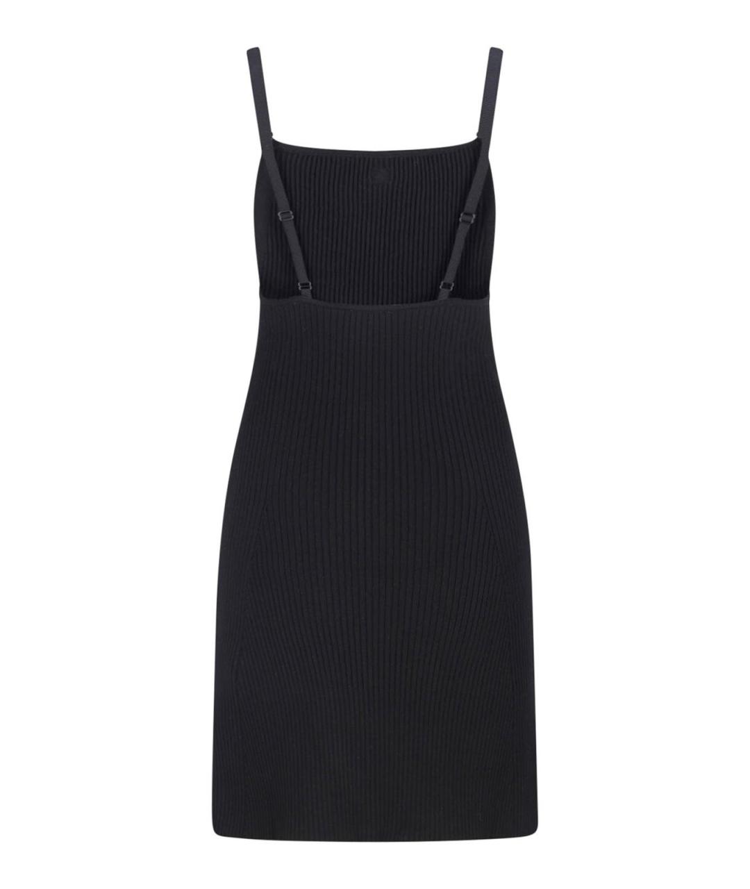 COURREGES Черное полиэстеровое повседневное платье, фото 2