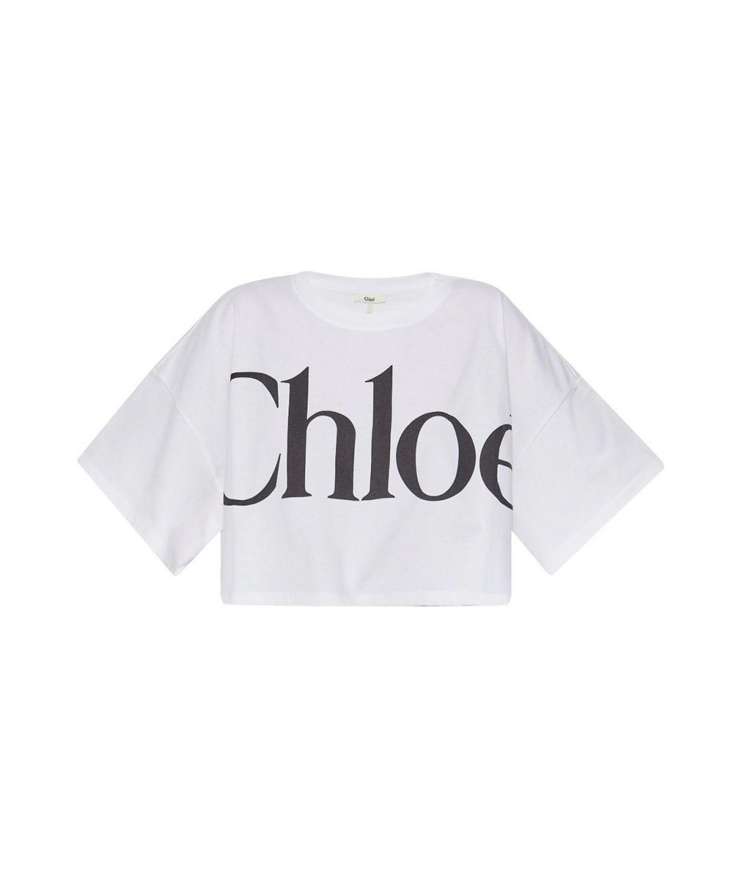CHLOE Белая хлопковая футболка, фото 1