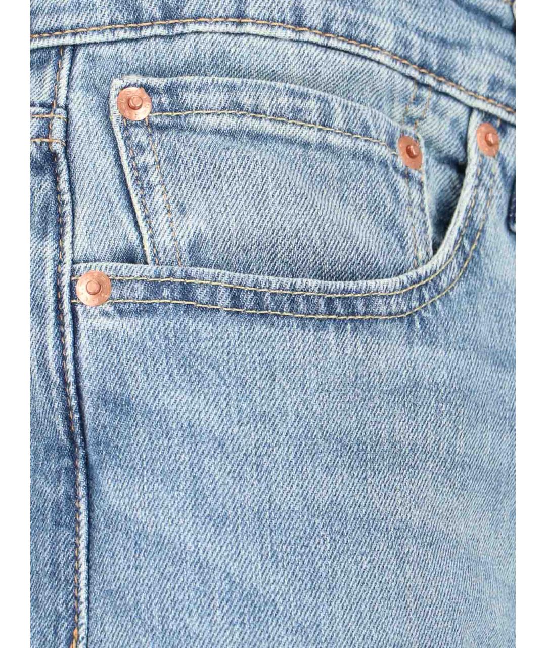 LEVI'S Синие хлопковые прямые джинсы, фото 4