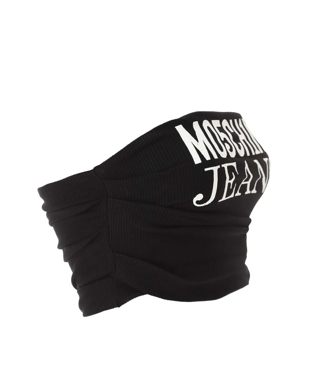MOSCHINO JEANS Черная хлопковая майка, фото 3
