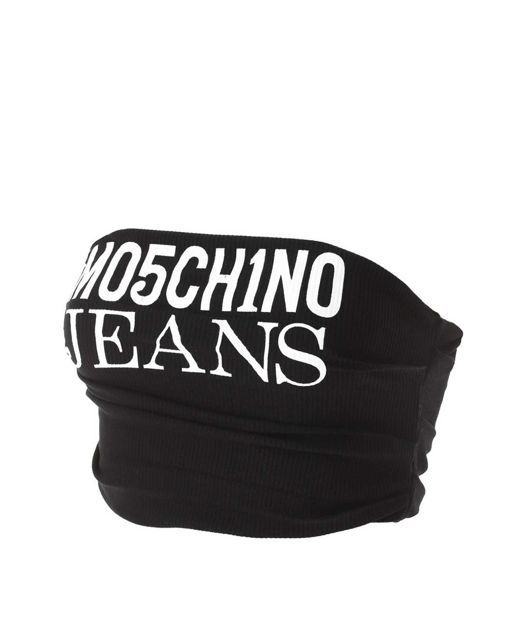 MOSCHINO JEANS Черная хлопковая майка, фото 4