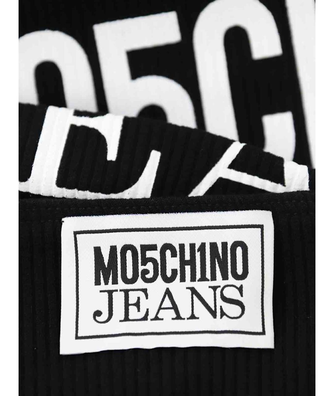 MOSCHINO JEANS Черная хлопковая майка, фото 5