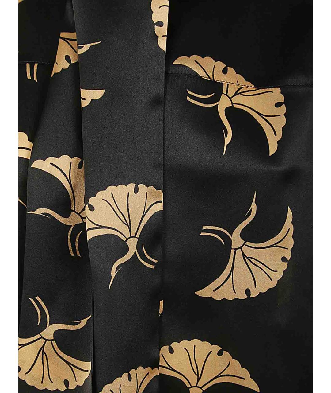 DRIES VAN NOTEN Черная шелковая рубашка, фото 3