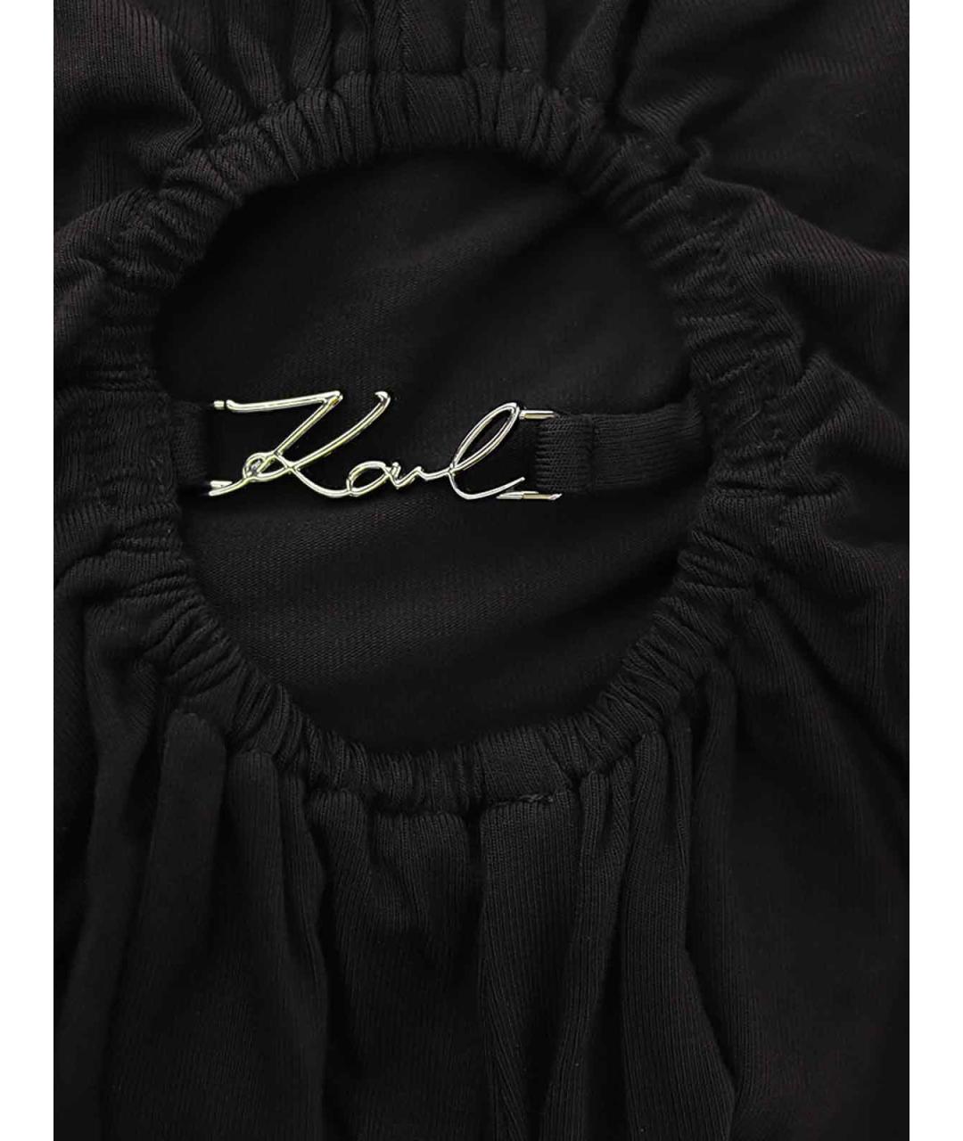 KARL LAGERFELD Черное вискозное платье, фото 3