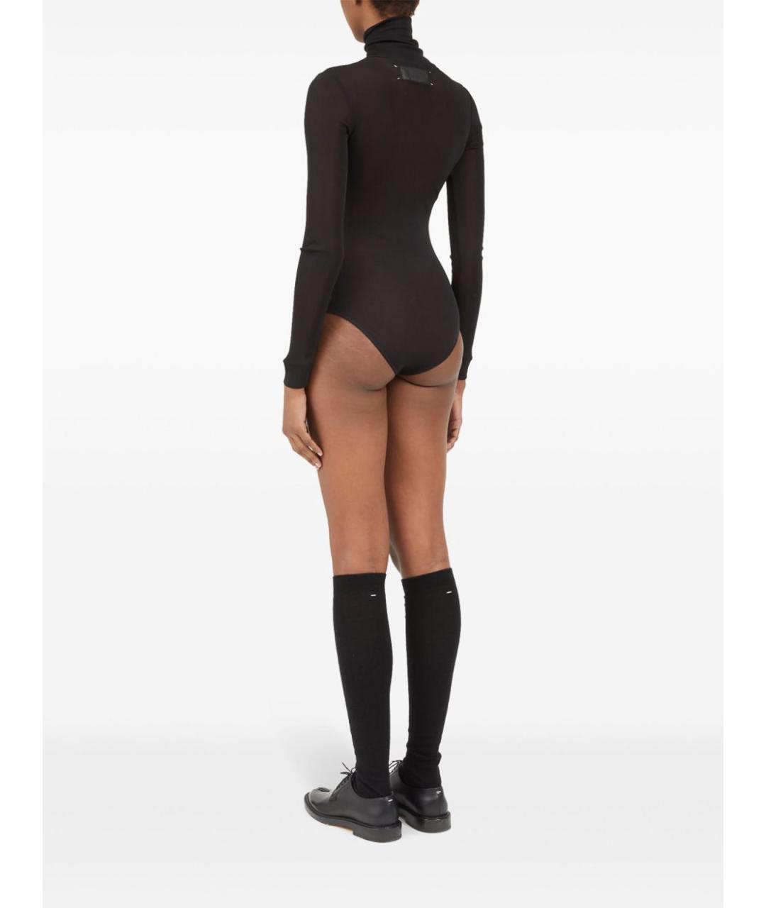 MAISON MARGIELA Черное хлопковое боди, фото 5