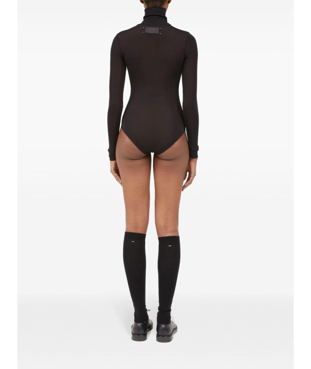 MAISON MARGIELA Черное хлопковое боди, фото 4