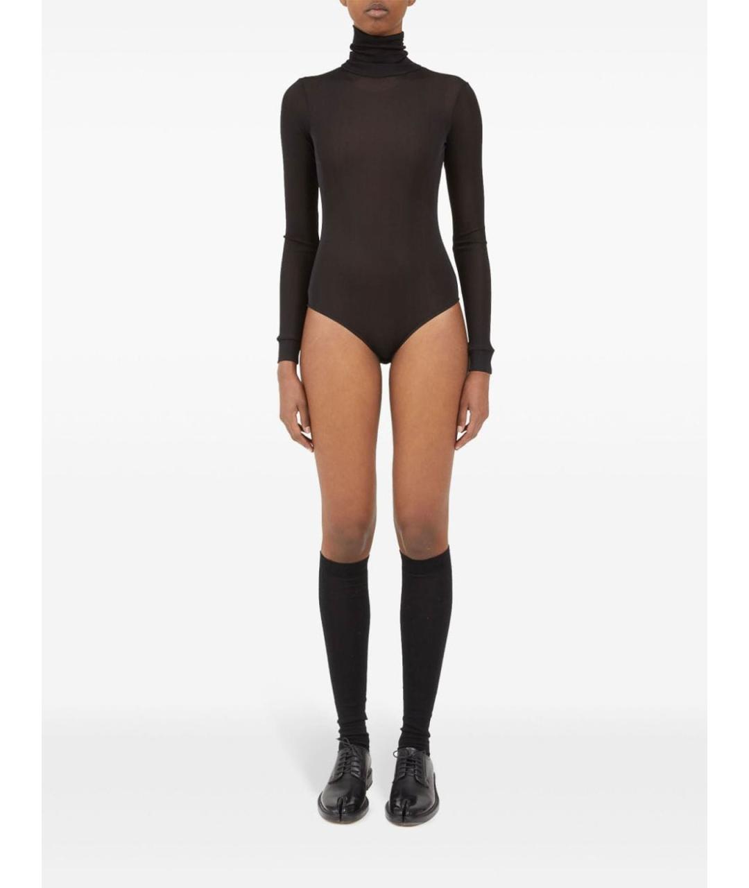 MAISON MARGIELA Черное хлопковое боди, фото 6