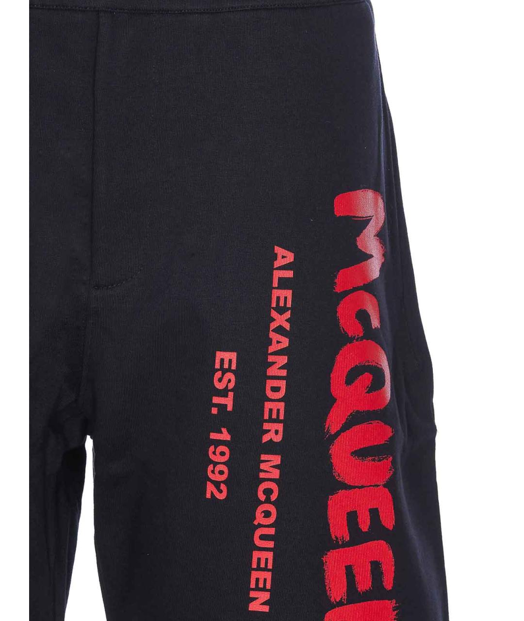 ALEXANDER MCQUEEN Черные хлопковые шорты, фото 4