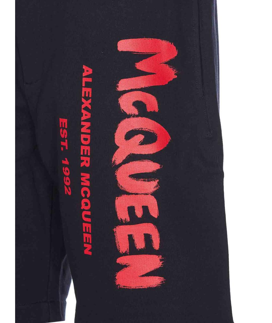 ALEXANDER MCQUEEN Черные хлопковые шорты, фото 3
