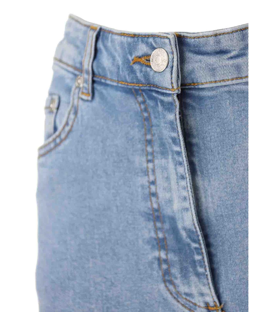 MOSCHINO JEANS Синие хлопковые прямые джинсы, фото 4