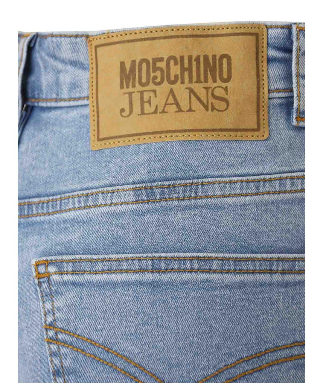 MOSCHINO JEANS Синие хлопковые прямые джинсы, фото 3